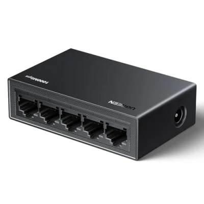 Abbildung von UGREEN LAN Switch 5 Port Netzwerk Gigabit automatische Geschwindigkeit von 10/100/1000Mbps,Duplexanpassung,Plug und Play,Ethernet für TV/Laptop/Switch/Router/Monitor