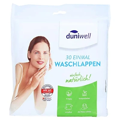 Abbildung von Duniwell Sanft Reinigende Einmalwaschlappen, 6lagig, 5er Pack
