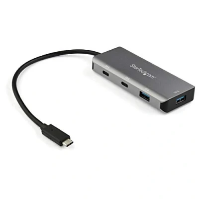 Abbildung von StarTech.com 4 Port USB C Hub (10 Gbit/s, mit 2 x A und C, 25cm Host Verlängerungskabel)