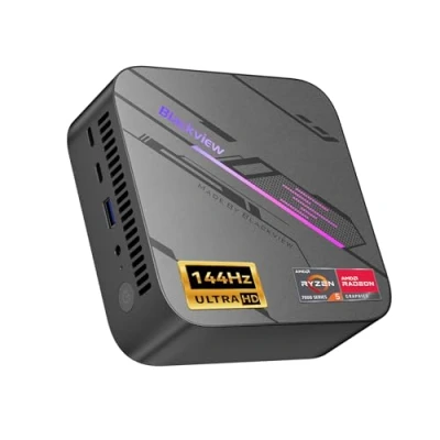 Abbildung von Blackview MP100 Mini PC AMD Ryzen 5 7430U (6C/12T, bis zu 4,3GHz), 4K 144Hz 3 Display Desktop PC, Radeon Graphics，16GB RAM 512GB PCIE 3.0, Win11 Pro, Wi Fi 6/BT 5.2 für Geschäftsbüros, Heimkino