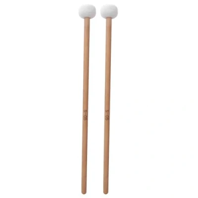 Abbildung von Drum Hammer, 2Pcs Mallet Hammer Weiß Filz Pauke Snare Musikinstrument Zubehör