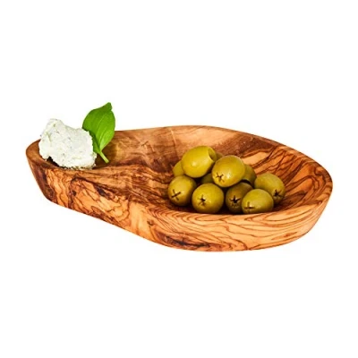 Abbildung von Schale ca. 16x10cm Olivenholz Dip Antipasti Unikat Olivenschale Holzschale Dekoschale Schälchen Natur Tischdeko Snackschale