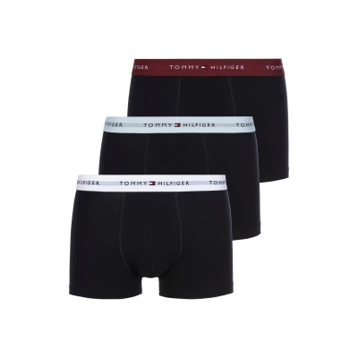 Abbildung von Tommy Hilfiger Trunk 3 PACK Panties, Herren, Größe: Large, Deep rouge/breezy blue/white