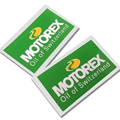 Abbildung von . MOTOREX Sponsor Grafiken Aufkleber Abziehbilder Motorrad Auto klein x 2