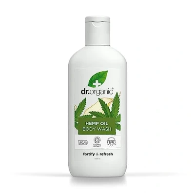 Abbildung von Dr Organic Hanföl Körperwaschgel, Duschgel, Für Männer und Frauen, Natürlich, Vegan, Tierversuchsfrei, Paraben &amp; SLS frei, Zertifiziert Bio, 250ml, Verpackung kann variieren