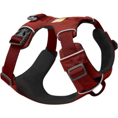 Abbildung von RUFFWEAR Front Range Hundegeschirr mit Brustring, Reflektierendes Gepolstertes Anti Zieh Geschirr, Red Clay, XS