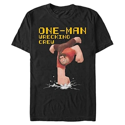 Abbildung von Disney Unisex Wreck it Ralph 2 Wrecking Crew Organic Short Sleeve T shirt, Schwarz, S