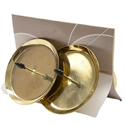 Abbildung von Dadeldo Living &amp; Lifestyle Kerzenhalter 4er Set Metall 4x6cm Gold Adventskranz Kerzenteller