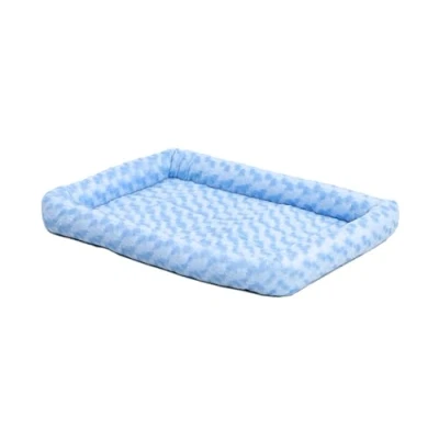 Abbildung von MidWest Homes for Pets Modell 40230 PB Haustierkissen, Hundebett, 76 cm langes Hunde oder Katzenbett mit bequemer Polsterung, ideal für mittelgroße Hunderassen, blau