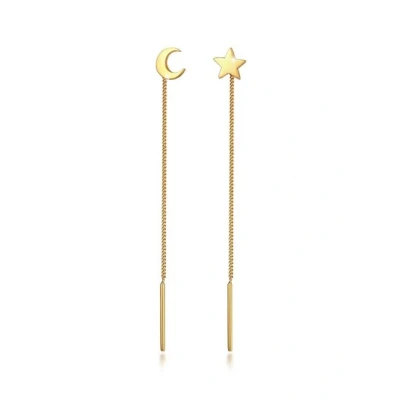 Abbildung von Elli STAR, MOON Ohrringe goldcoloured, Damen, Größe: One Size, Gold coloured