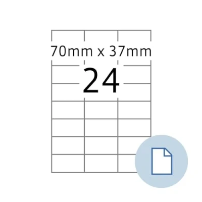 Abbildung von HERMA Etiketten A4 Papier weiß 70x37,1mm 500 Blatt/12000