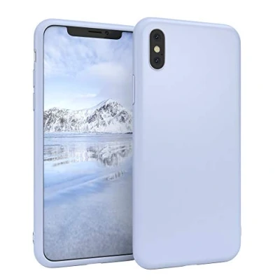 Abbildung von EAZY CASE Handyhülle Silikon mit Kameraschutz kompatibel iPhone X/iPhone XS in Himmelblau Blau, Ultra dünn, Slimcover, Silikonhülle, Hülle, Softcase, Backcover