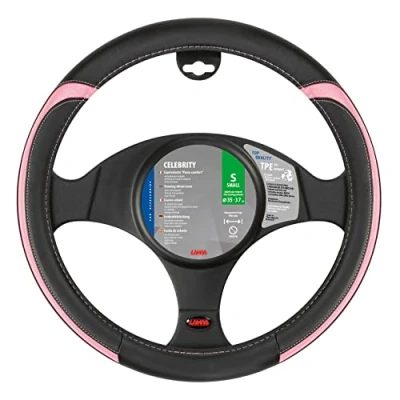 Abbildung von Lampa 32980 Lenkradbezug Celebrity, Schwarz/Pink, 35 37 cm