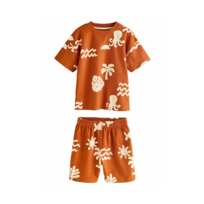 Abbildung von Next Regular FIT 3 PACK Nachtwäsche Set für Kinder, Größe: 80, Multi bright sun and sea
