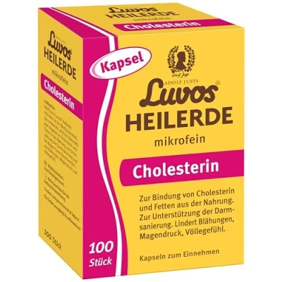 Abbildung von Luvos Heilerde mikrofein Cholesterin 100 Kapseln Zur Bindung von und Fetten Veganes Naturprodukt Das Original