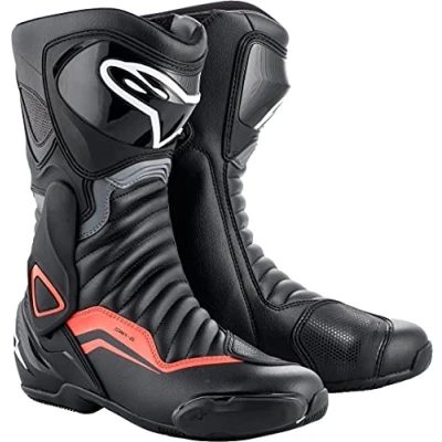 Abbildung von Alpinestars SMX 6 V2 Motorradstiefel schwarz / grau fluo rot 40