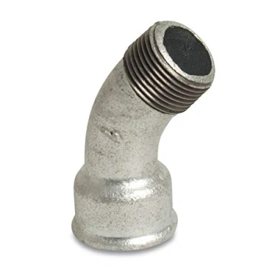 Abbildung von Gewindefitting Temperguss Bogen 45 1&quot; IG x AG
