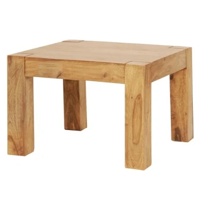 Abbildung von FINEBUY Couchtisch SuVa2391_1 (Akazie Massivholz, 60x60x40 cm Quadratisch Modern), Kleiner Wohnzimmertisch, Sofatisch Kaffeetisch