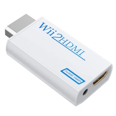 Abbildung von Wii zu HDMI Adapter,GANA to 720/1080P HD Converter Adapter mit 3,5mm Audioausgang Konverter für Monitor Beamer Fernseher