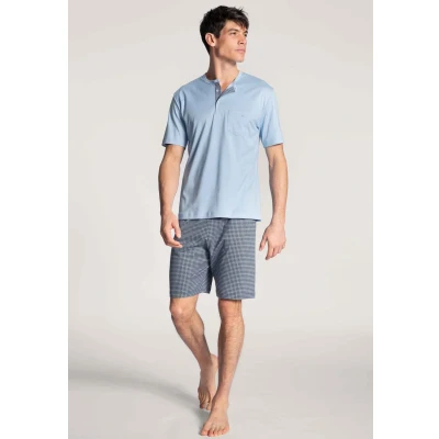 Abbildung von Calida Kurzpyjama Nachtwäsche Set, Herren, Größe: Small, Placid blue
