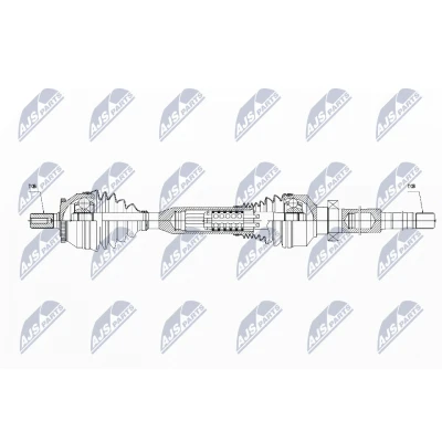 Abbildung von NTY NPW VV 053 Antriebswelle Vorderachse rechts 1029 Automatikgetriebe VOLVO: XC90 I