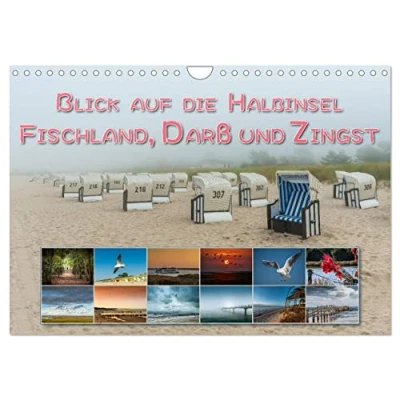 Abbildung von Blick auf die Halbinsel Fischland, Darß und Zingst (Wandkalender 2025 DIN A4 quer), CALVENDO Monatskalender