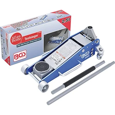 Abbildung von BGS 2889 Rangier Wagenheber 2,5 t hydraulisch Hubhöhe 100 460 mm Aluminium Stahl Konstruktion Hydraulik mit Doppelhubkolben
