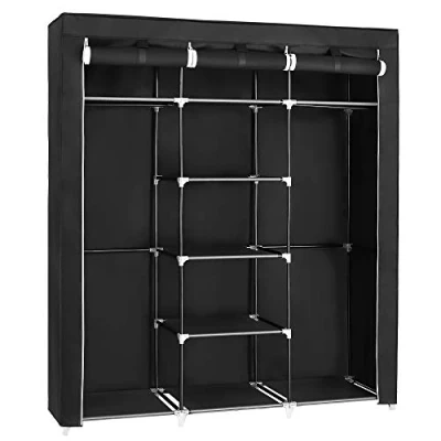 Abbildung von SONGMICS Kleiderschrank faltbare Garderobe mit Kleiderstangen
