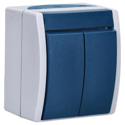 Abbildung von Busch Jaeger 2601/6 W 53 Wippschalter Aus und Wechselschaltung (Thermoplast) Grau Ocean® (IP 44) 2CKA001085A1603