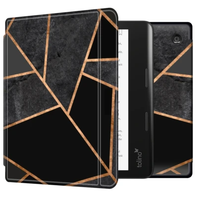Abbildung von Design Slim Hard Case Klapphülle für das Kobo Sage / Tolino Epos 3 Black Graphic