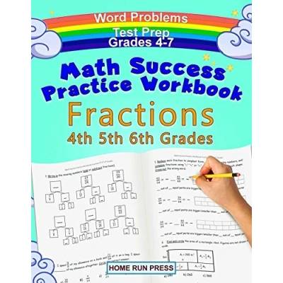 Abbildung von Math Success Practice Workbook Fractions 4th 5th 6th Grades: Grade 4 5 6 Daily Test Prep