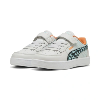 Abbildung von Puma Caven 2.0 Poised 2 Race Sneakers Kinder Schuhe Feather Gray/Safe Lake/Black Größe: 34.5