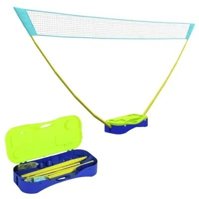 Abbildung von SPORTNOW Badmintonnetz Badminton Set mit Netz, Volleyballnetz Ständer (Tennisnetz, 1 St., Federballnetz), für Indoor, Outdoor