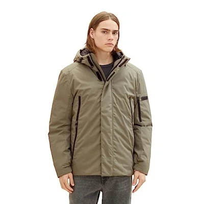 Abbildung von TOM Tailor Denim Outdoorjacke, Herren, Größe: Medium, Dusty olive green