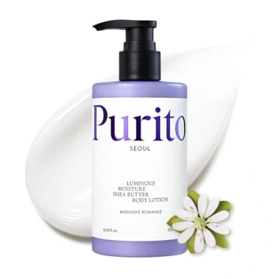 Abbildung von PURITO Luminous Moisture Shea Butter Body Lotion, Butter, Gentle on Skin, Moisturizing, Dry Pump Bottle, K Beauty, 300ml / 10.14 fl. oz. (Midnight Romance)