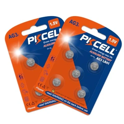Abbildung von PKCELL Knopfzellen LR41 Ag3 1,5V Alkaline Batterie für Fieberthermometer,Teelichter,10 Stück