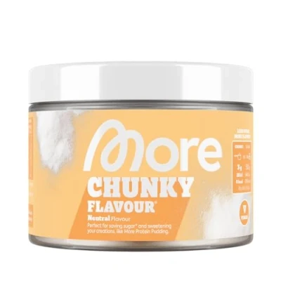 Abbildung von MORE Chunky Flavour, Geschmacksneutral, 150 g, vegan, Geschmackspulver zum Süßen, ohne viel Zucker und Kalorien, mit Inulin Laktase made in Germany