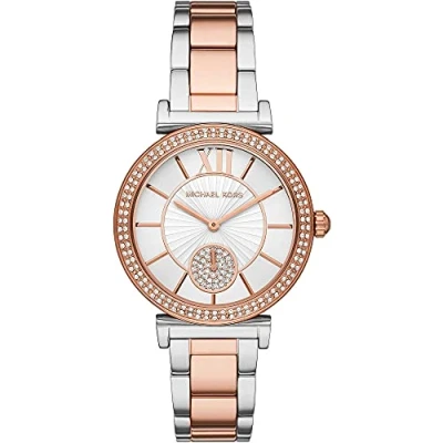 Abbildung von Michael Kors Uhr silvercoloured/rosegoldcoloured, Damen, Größe: One Size, Silver coloured/rosegold coloured