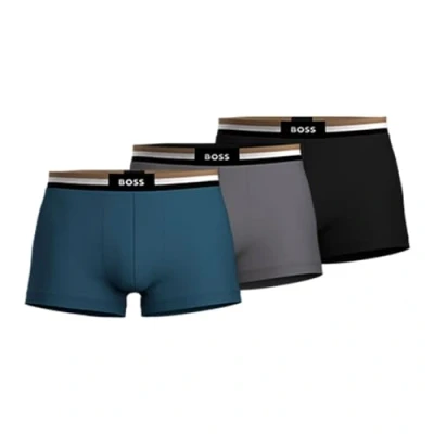 Abbildung von BOSS Motion 3 PACK Panties, Herren, Größe: Small, Black/grey/blue