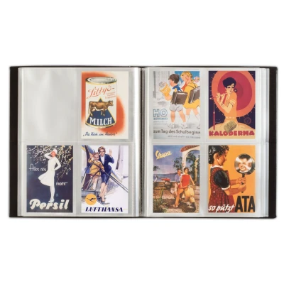 Abbildung von Leuchtturm, Postkarten, Album (gebunden) für 400 Karten (162x114 mm.) mit 50 Blätter Schwarz Abm: 290x350x58 mm. pro Stk.