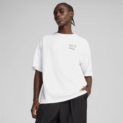 Abbildung von Puma Graphic TEE Tshirt print, Herren, Größe: XS, White