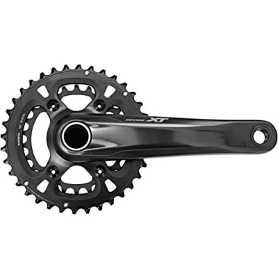 Abbildung von Shimano Unisex Erwachsene Deore XT Kettenradgarnitur, Schwarz, Einheitsgröße