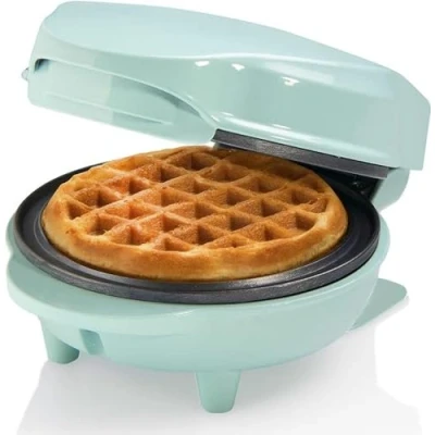 Abbildung von bestron Waffeleisen AMW500 Mini, 550 W, für klassische Waffeln, kleiner Waffelmaker mit Antihaftbeschichtung