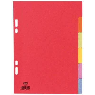 Abbildung von ELBA Karton Register, blanko, 170 x 220 mm, farblich sortiert, 6 teilig