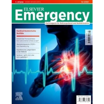Abbildung von ELSEVIER Emergency. Kardiozirkulatorische Notfälle. 5/2023: Fachmagazin für Rettungsdienst und Notfallmedizin