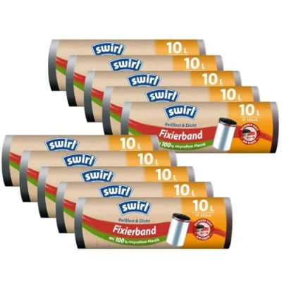 Abbildung von 10x Swirl Fixierband Müllbeutel 10L (15 stk/Rolle)