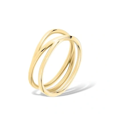 Abbildung von Liebeskind Berlin Ring LJ 1625 R 58 aus Edelstahl in IP Gold