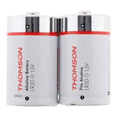 Abbildung von Thomson Packung mit 2 LR20 D 1,5 V Alkaline Batterien