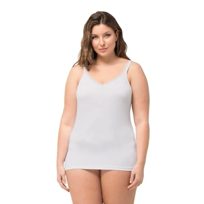 Abbildung von Ulla Popken Unterhemd/shirt, Damen, Größe: 58/60, Schneeweiß