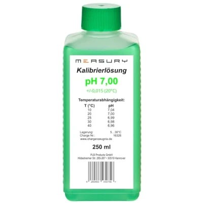Abbildung von Measury pH Kalibrierlösung 7.00 (250ml) Pufferlösung, Eichlösung Kalibrierflüssigkeit Eichflüssigkeit